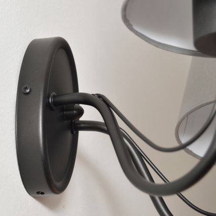 MALBO wall lamp 2x E27/15W/230V grey/black