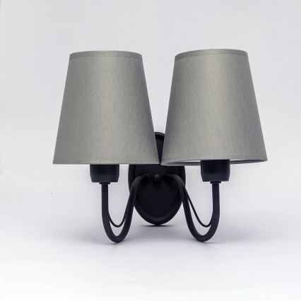 MALBO wall lamp 2x E27/15W/230V grey/black