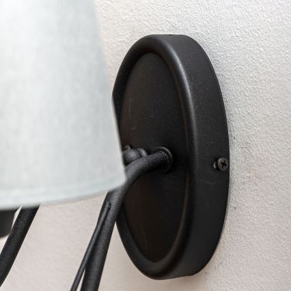 MALBO wall lamp 2x E27/15W/230V grey/black