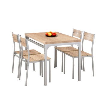 MALCOLM dining set 110x70 cm metal/Sonoma oak
