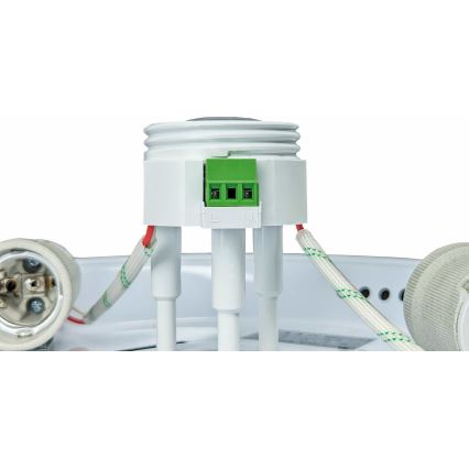 Ceiling light with motion and twilight sensor MANA 2xE27/40W/230V Ø 30 cm white