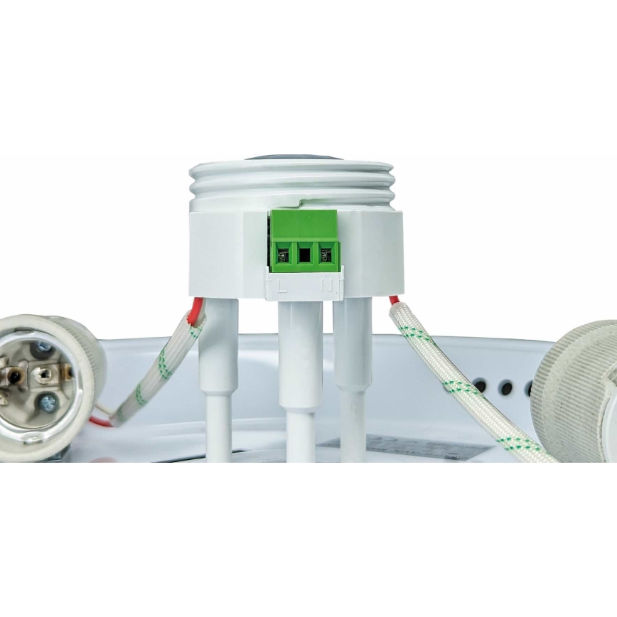 Ceiling light with motion and twilight sensor MANA 2xE27/40W/230V Ø 30 cm white