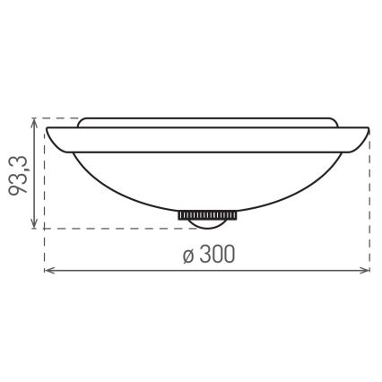 Ceiling light with motion and twilight sensor MANA 2xE27/40W/230V Ø 30 cm white