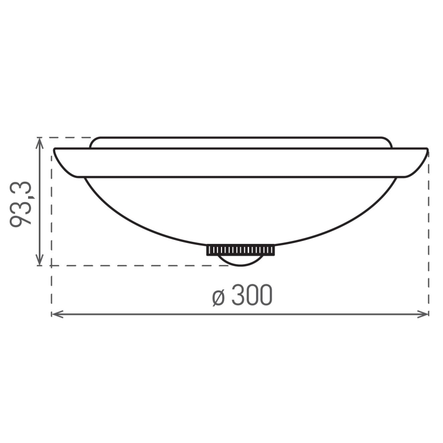 Ceiling light with motion and twilight sensor MANA 2xE27/40W/230V Ø 30 cm white