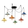 MANAVGAT cable chandelier 6xE27/40W/230V, spider-style, multicolored