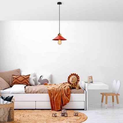 MANAVGAT Pendant Light 1xE27/40W/230V Red/Brown