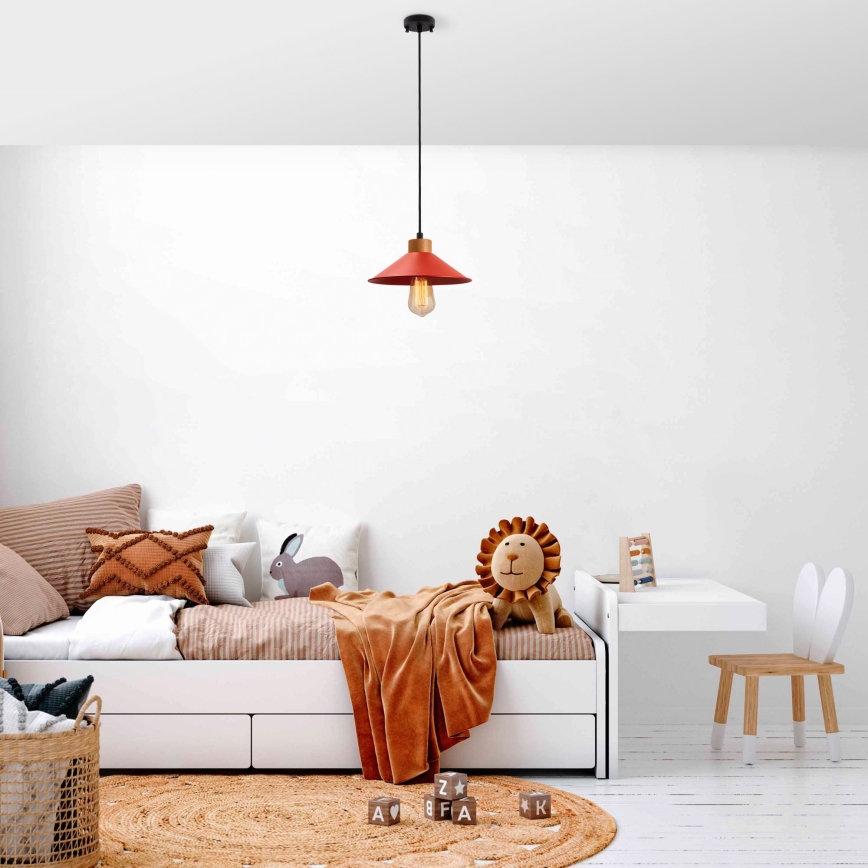 MANAVGAT Pendant Light 1xE27/40W/230V Red/Brown