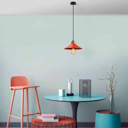 MANAVGAT Pendant Light 1xE27/40W/230V Red/Brown
