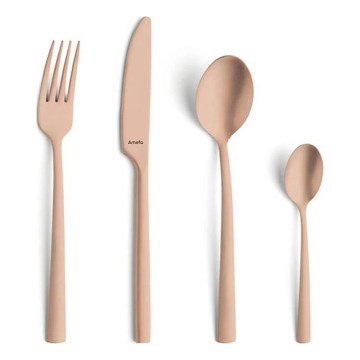 MANILLE VINTAGE 16-piece stainless steel cutlery set – copper finish