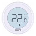 Manual room thermostat 230V/6A, 2xAA, white
