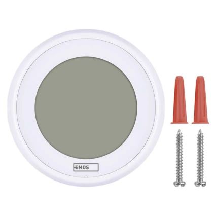 Manual room thermostat 230V/6A, 2xAA, white