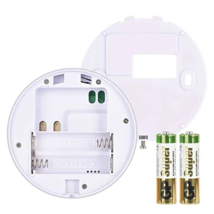 Manual wireless room thermostat 230V/16A 2xAA white