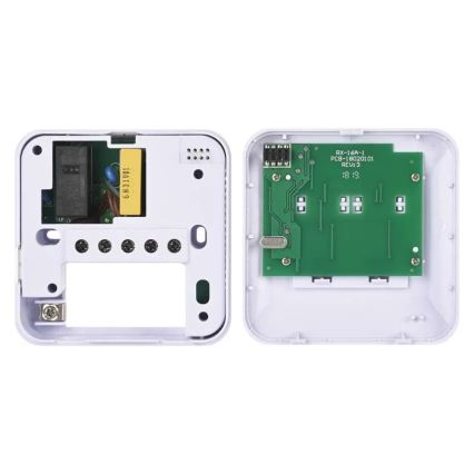 Manual wireless room thermostat 230V/16A 2xAA white