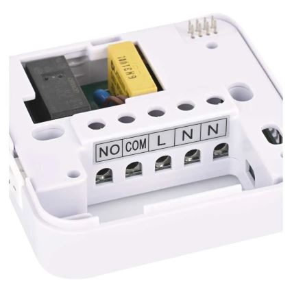 Manual wireless room thermostat 230V/16A 2xAA white