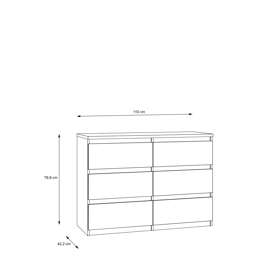 MAO chest of drawers in Artisan Oak
