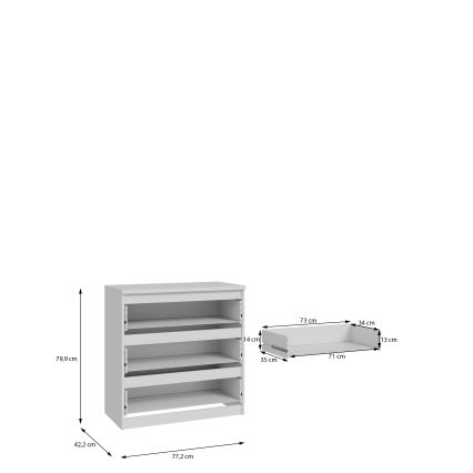 MAO White Chest of Drawers