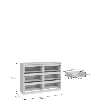 MAO White Chest of Drawers