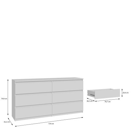 MAO White Chest of Drawers