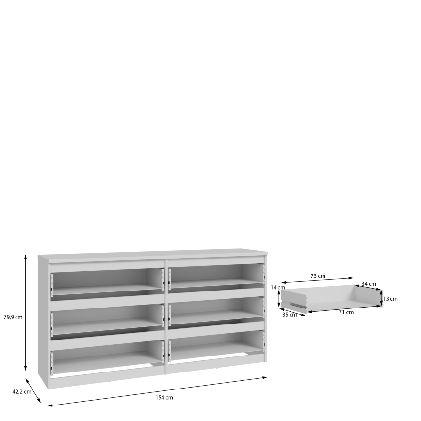 MAO White Chest of Drawers