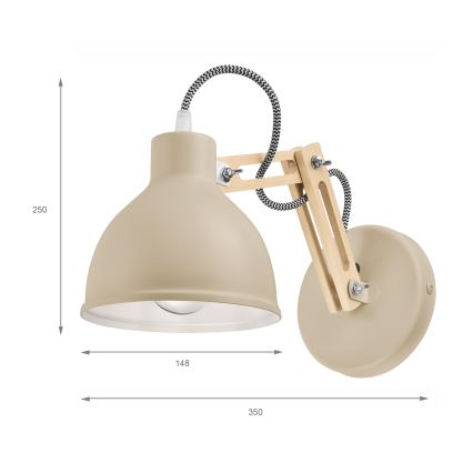MARCELLO Wall lamp 1xE27/15W/230V beige