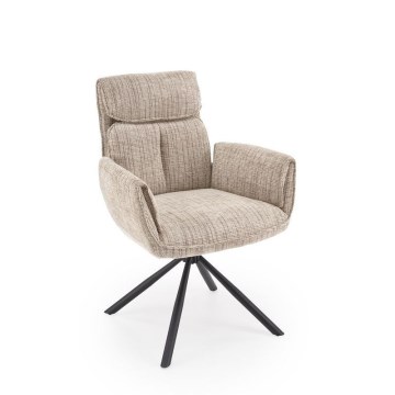 MARE swivel dining chair 1 pc beige
