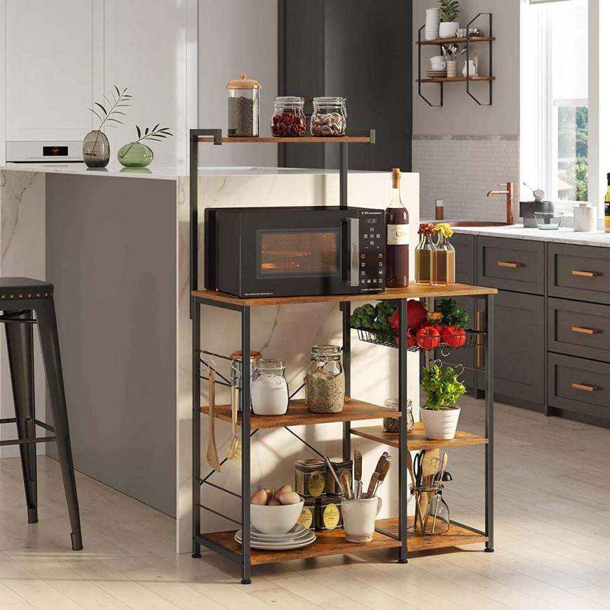 MARGE Kitchen Shelving Unit Brown/Black