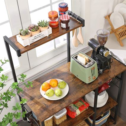 MARGE Kitchen Shelving Unit Brown/Black