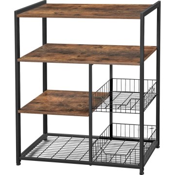 MARGE Kitchen Shelving Unit brown/black