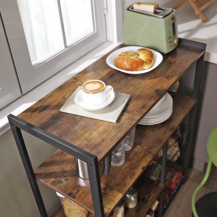 MARGE Kitchen Shelving Unit brown/black
