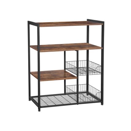 MARGE Kitchen Shelving Unit brown/black