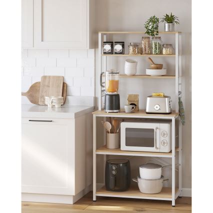 MARGE Kitchen Shelving Unit, Brown/White