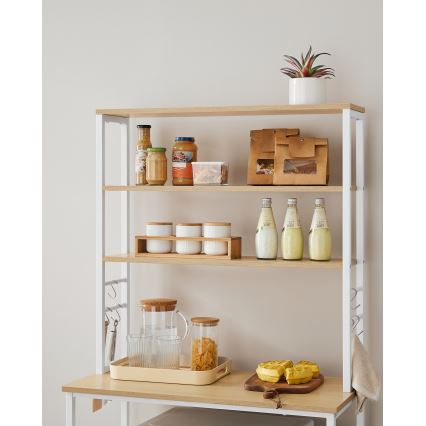 MARGE Kitchen Shelving Unit, Brown/White