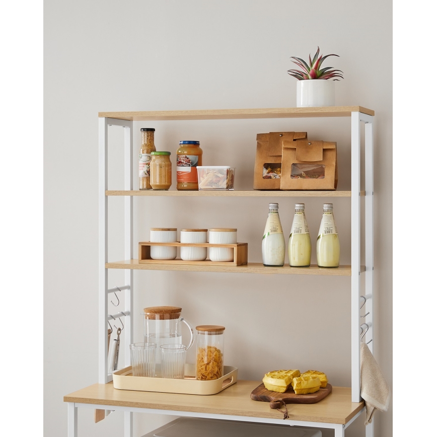 MARGE Kitchen Shelving Unit, Brown/White