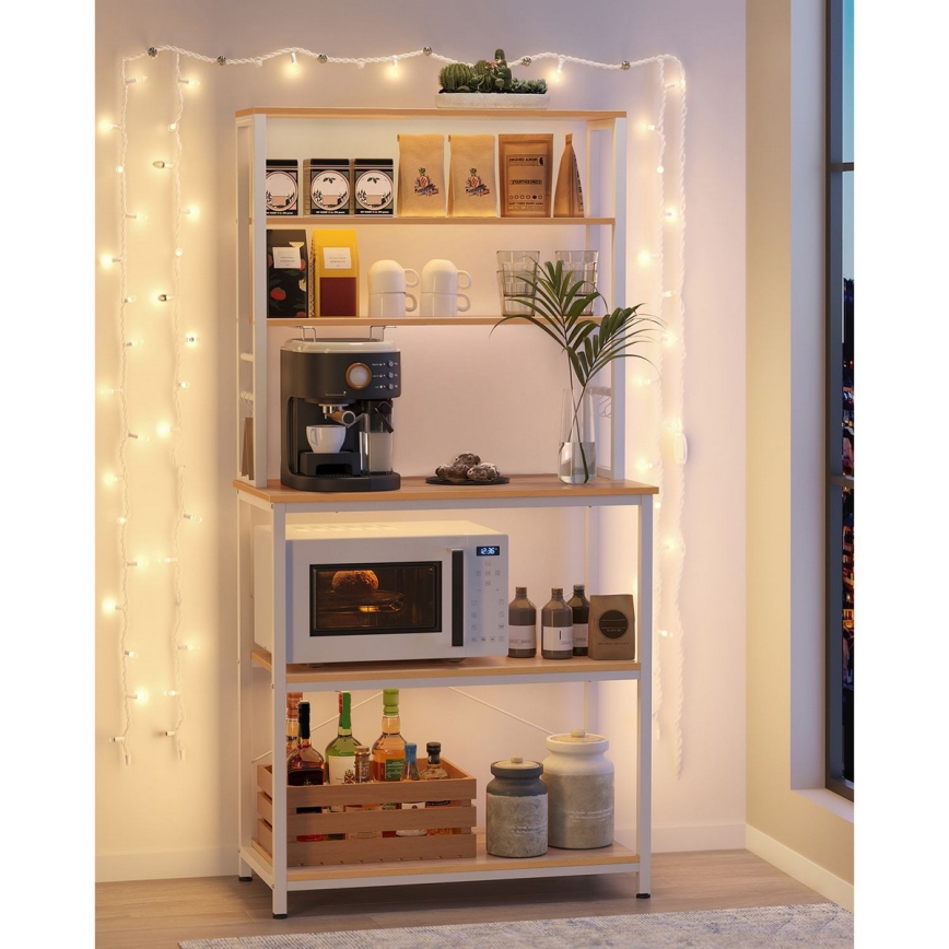 MARGE Kitchen Shelving Unit, Brown/White