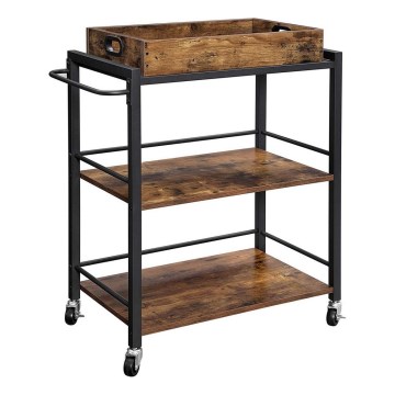 MARGE Serving Table, Brown/Black