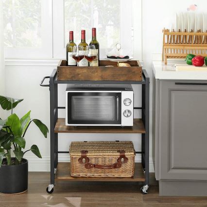 MARGE Serving Table, Brown/Black