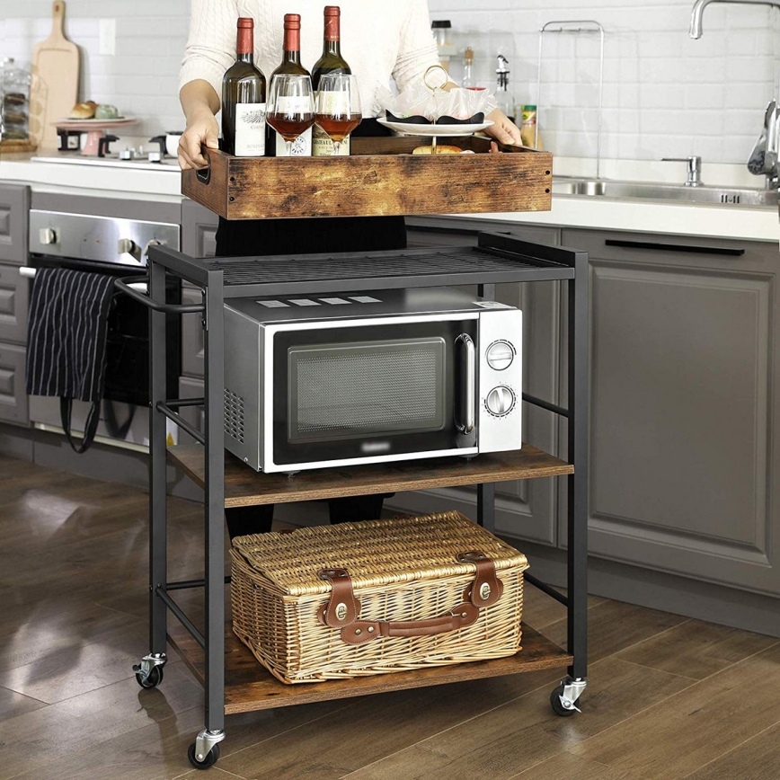 MARGE Serving Table, Brown/Black