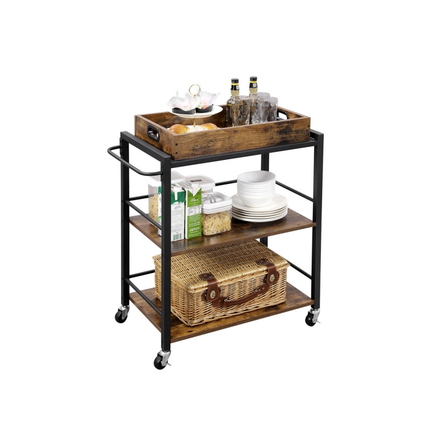 MARGE Serving Table, Brown/Black