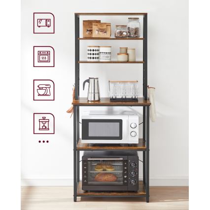 MARGE Shelving Unit, Brown/Black