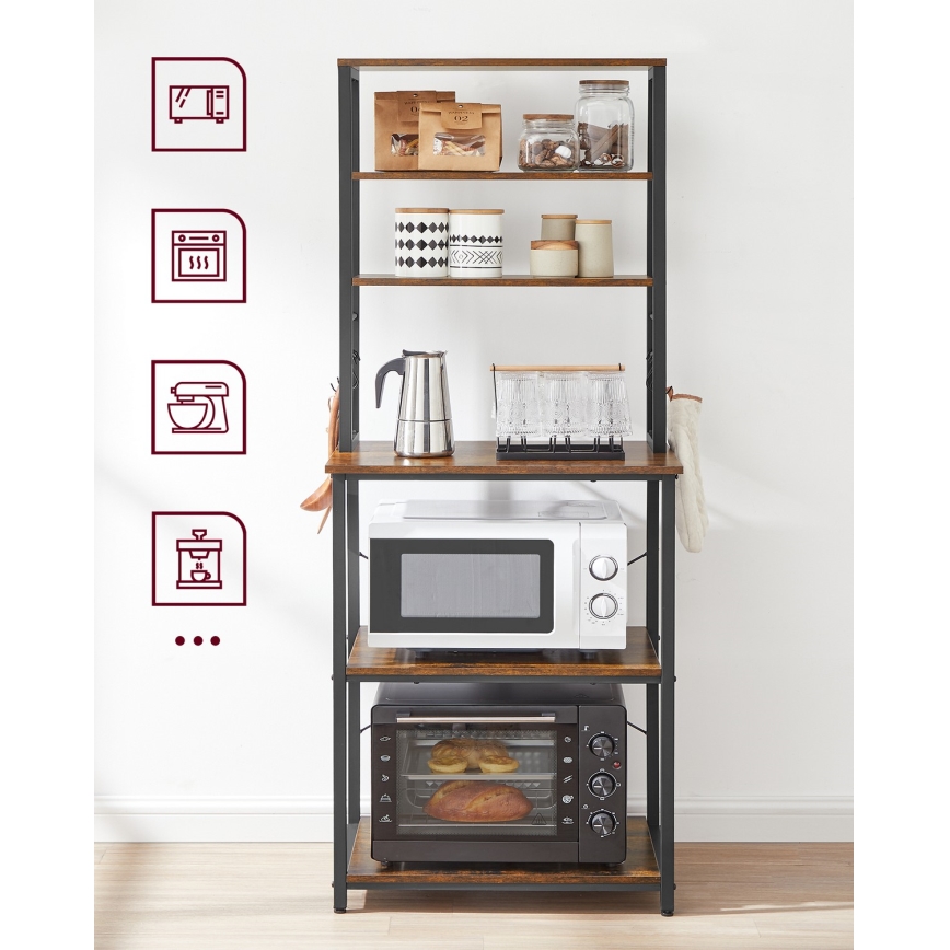MARGE Shelving Unit, Brown/Black