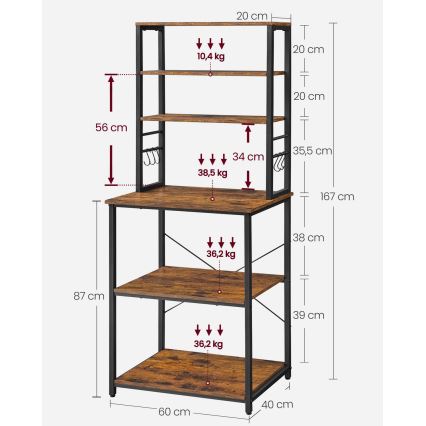 MARGE Shelving Unit, Brown/Black