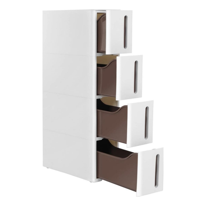 MARGE shelving unit, white/brown