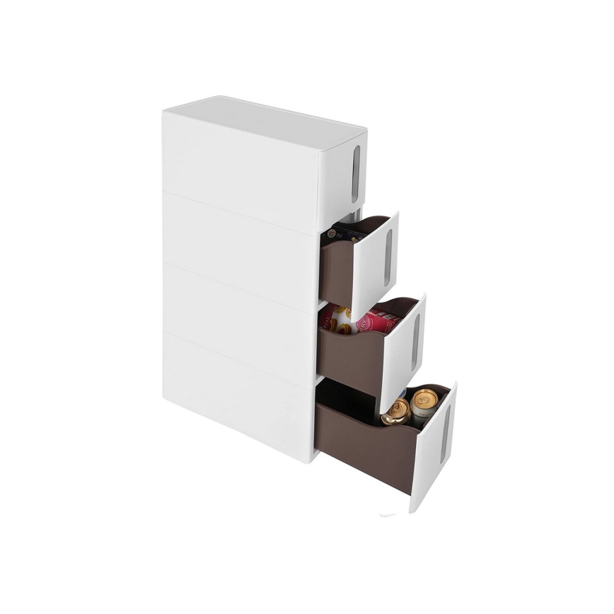 MARGE shelving unit, white/brown