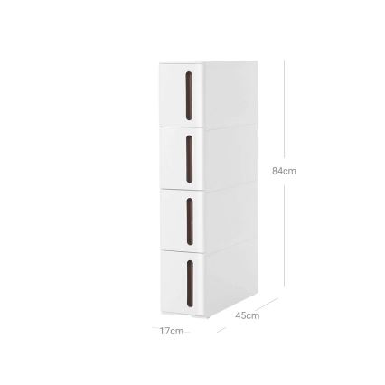 MARGE shelving unit, white/brown