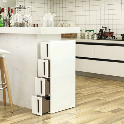 MARGE Universal Kitchen Shelving Unit, White/Brown
