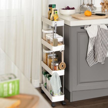 MARGE White Rolling Storage Cart