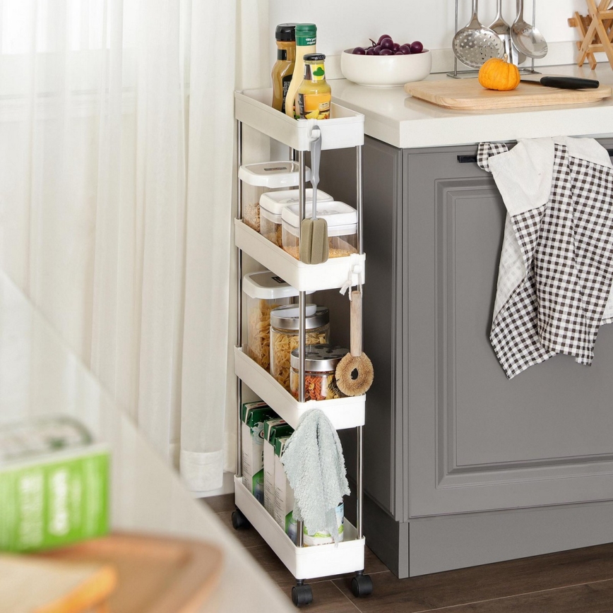 MARGE White Rolling Storage Cart