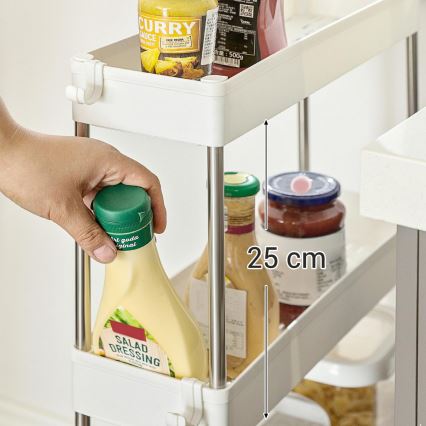 MARGE White Rolling Storage Cart