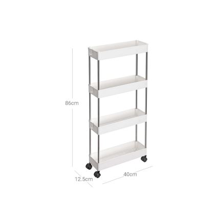 MARGE White Rolling Storage Cart