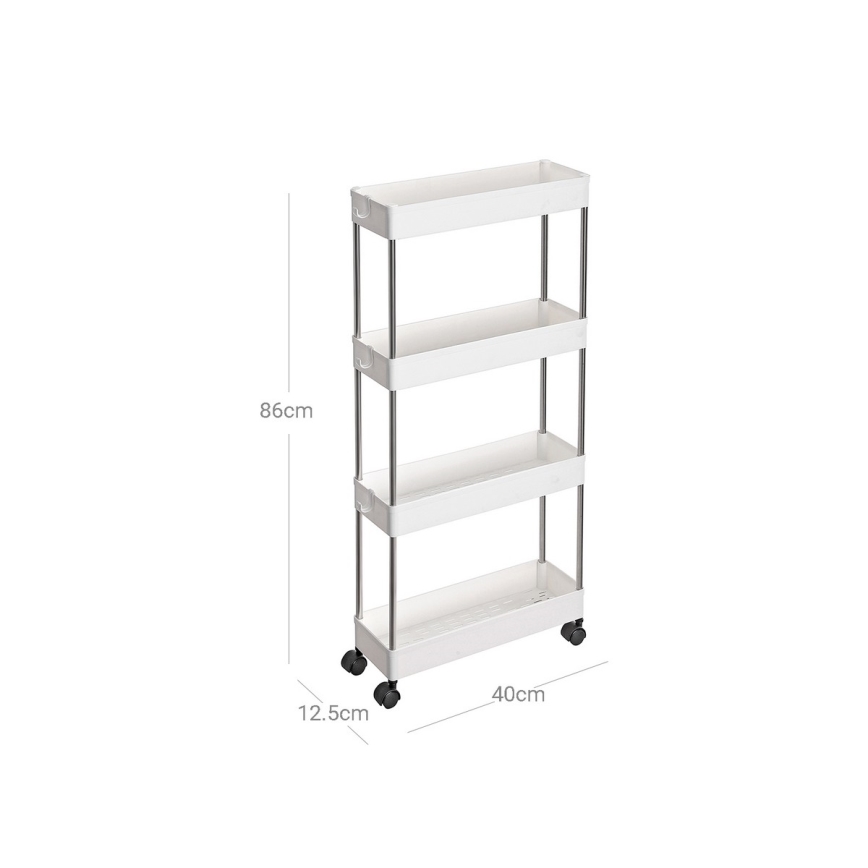 MARGE White Rolling Storage Cart